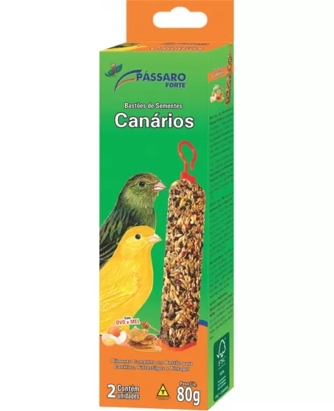 Pássaro Forte Bastão Canário 80g com 2un