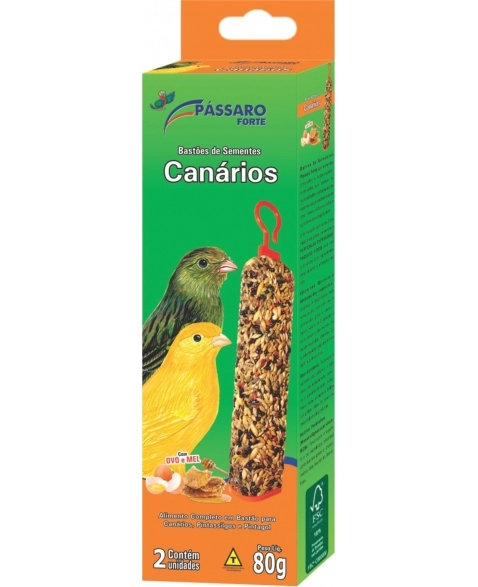 Pássaro Forte Bastão Canário 80g com 2un