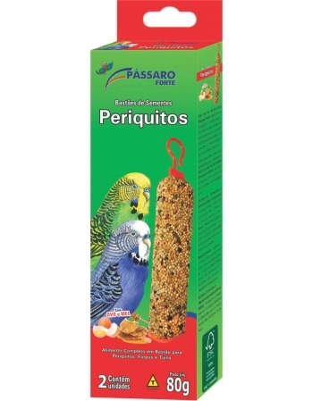 Pássaro Forte Bastão Periquito 80g com 2un