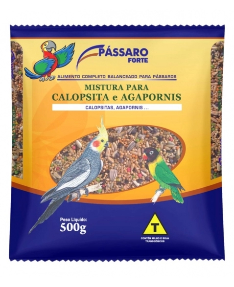 Pássaro Forte Mistura para Calopsitas e Agapornis 500g