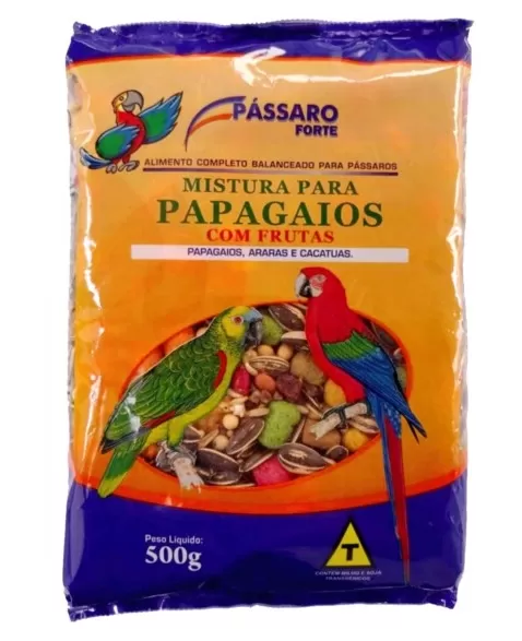 Pássaro Forte Mistura para Papagaios e Araras 500g