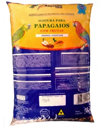 Pássaro Forte Mistura para Papagaios e Araras 5kg