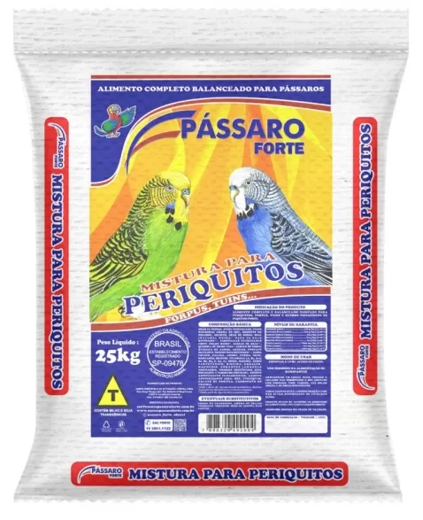 Pássaro Forte Mistura para Periquitos 25kg