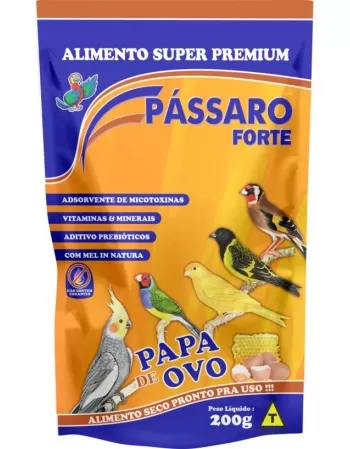 Pássaro Forte Papa de Ovo 200g