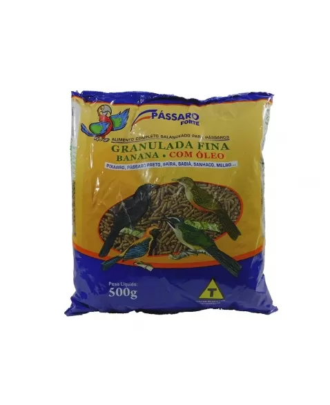 Pássaro Forte Granulada Fina Com Óleo 500g