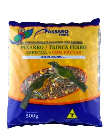 Pássaro Forte Pixarro Trinca Ferro Especial com Frutas 500g