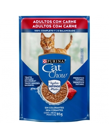 Cat Chow Sachê Adulto Carne ao Molho 85g