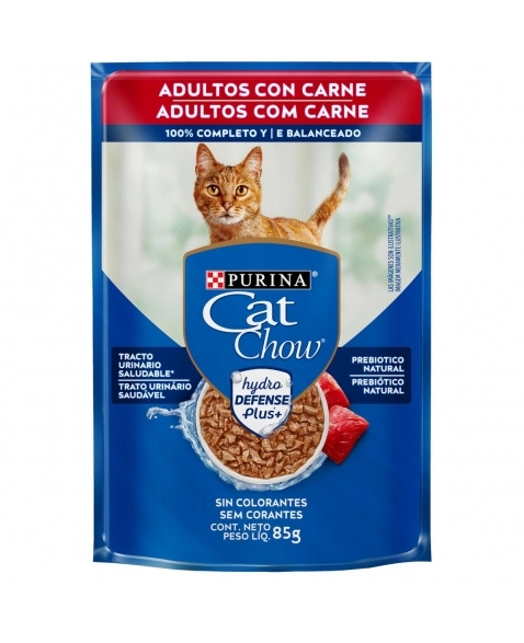 Cat Chow Sachê Adulto Carne ao Molho 85g