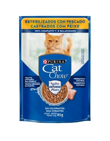 Cat Chow Sachê Castrado Peixe ao Molho 85g