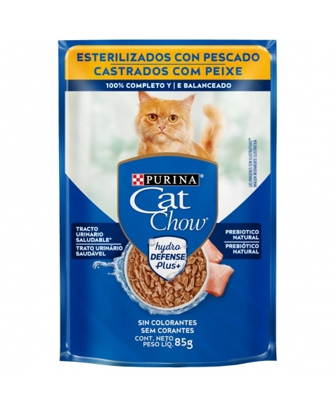 Cat Chow Sachê Castrado Peixe ao Molho 85g