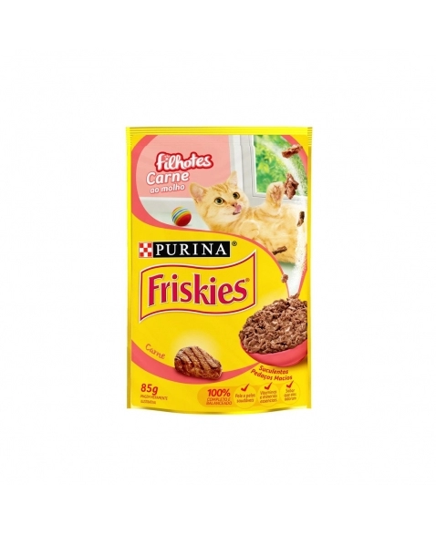 Friskies Sachê Filhote Carne ao Molho 85g