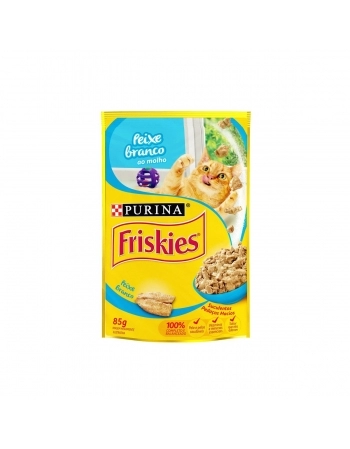 Friskies Sachê Peixe Branco ao Molho 85g