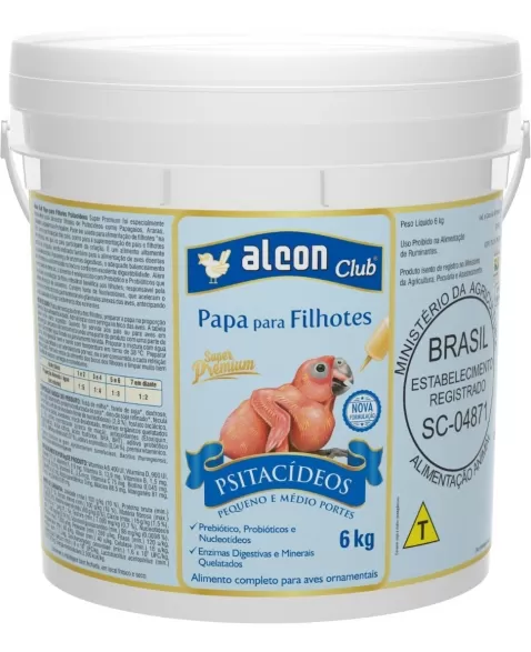 Alcon Club Papa Para Filhotes Psitacídeos 6kg