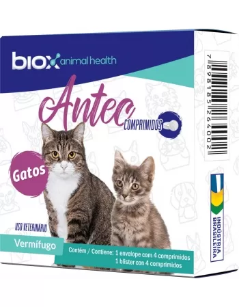 Biox Antec Gatos com 4 comprimidos