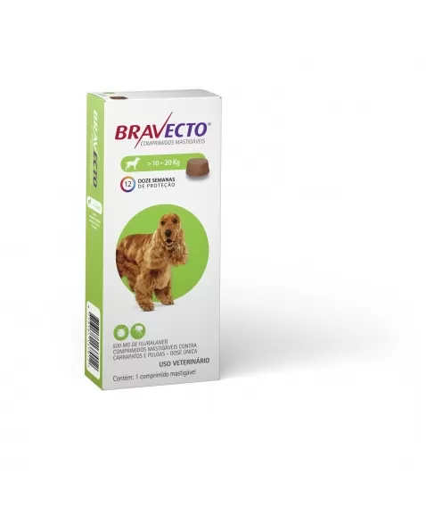 Bravecto 500mg de 10 a 20kg