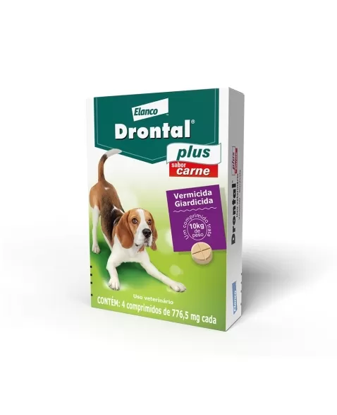 Bayer Drontal Carne com 4 comprimidos até 10kg