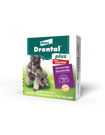 Bayer Drontal Carne com 2 comprimidos até 10kg