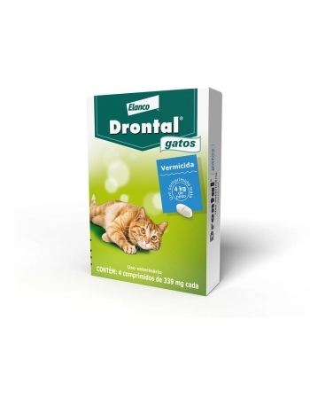 Bayer Drontal Gatos com 4 comprimidos